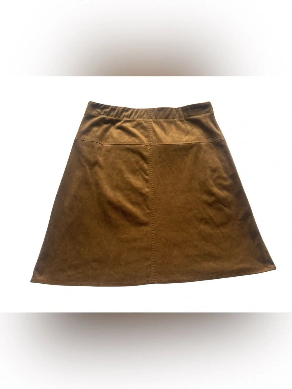 Max Studio Specialty Products Faux Suede Brown Boho Western Skirt Size Small